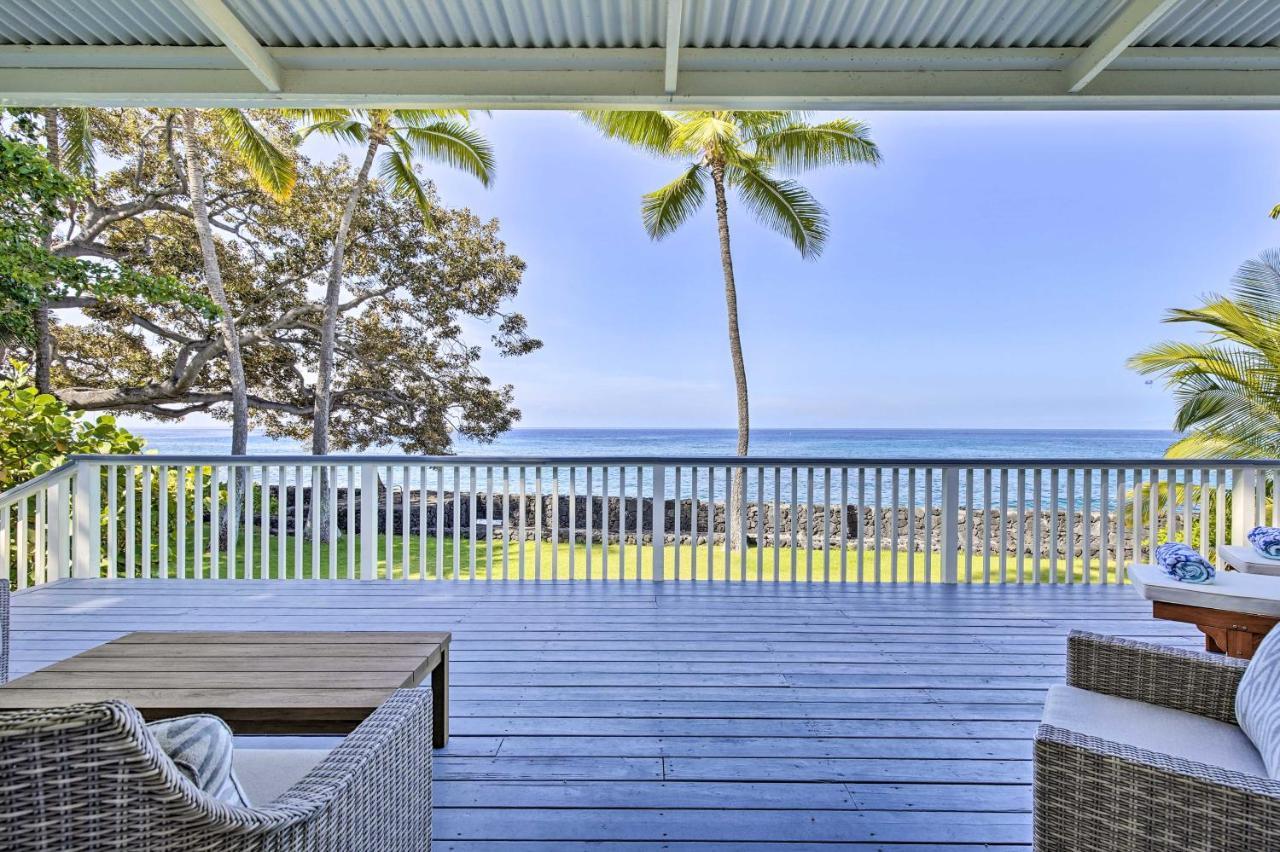 Bright And Airy House With Oceanfront Views Kailua-Kona