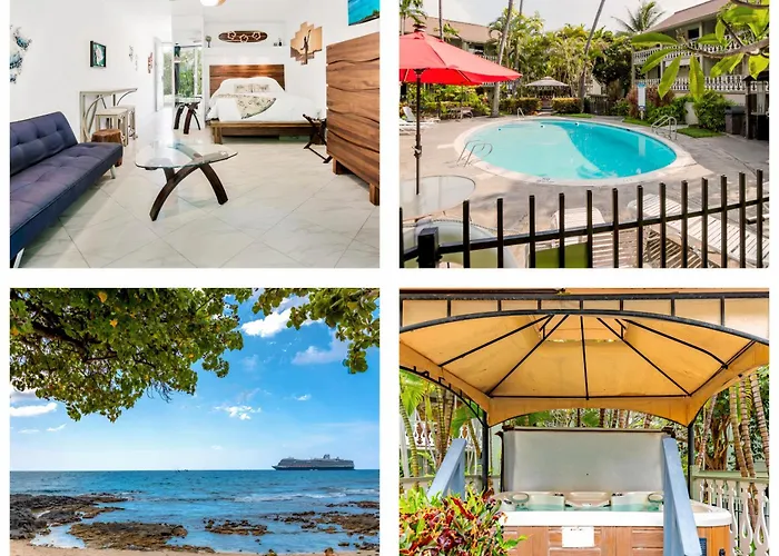 Downtown Hawaiian Theme Condo With Hot Tub, Pool & Beach - Kona Islander Inn